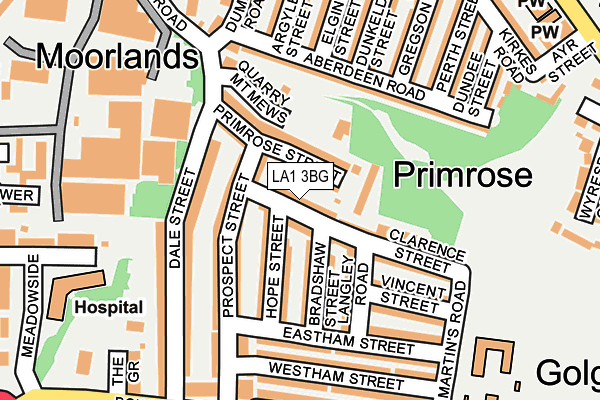 LA1 3BG map - OS OpenMap – Local (Ordnance Survey)