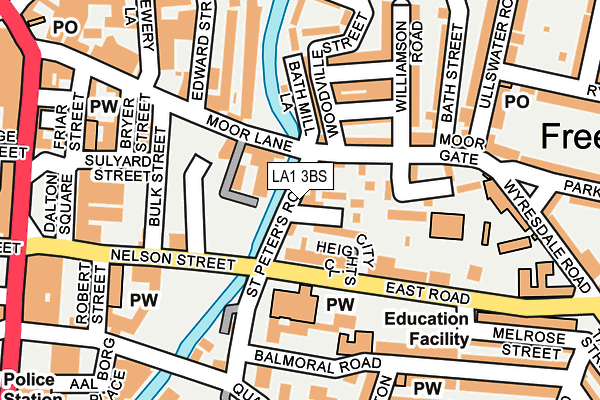 LA1 3BS map - OS OpenMap – Local (Ordnance Survey)