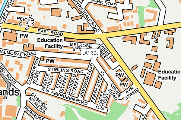 LA1 3DJ map - OS OpenMap – Local (Ordnance Survey)