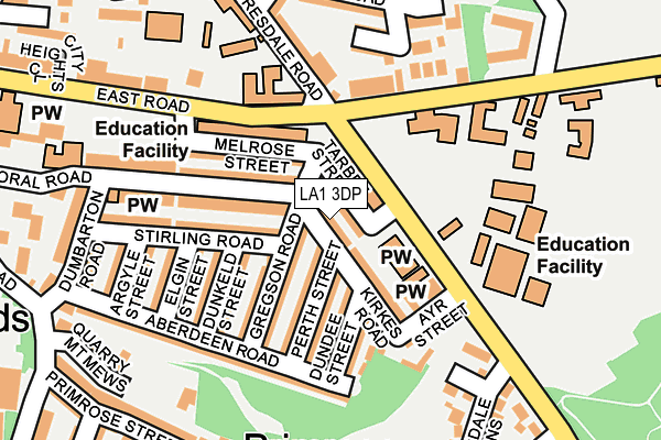 LA1 3DP map - OS OpenMap – Local (Ordnance Survey)