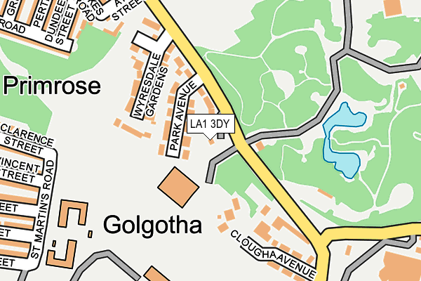 LA1 3DY map - OS OpenMap – Local (Ordnance Survey)