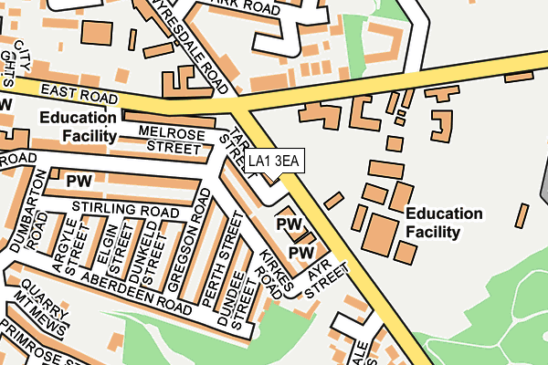 LA1 3EA map - OS OpenMap – Local (Ordnance Survey)