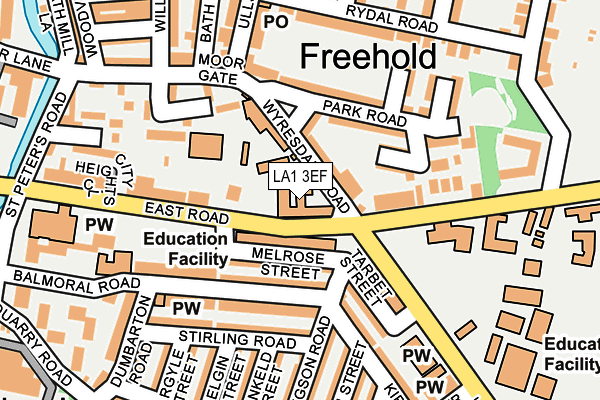 LA1 3EF map - OS OpenMap – Local (Ordnance Survey)
