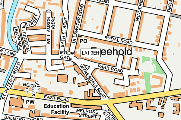 LA1 3EH map - OS OpenMap – Local (Ordnance Survey)