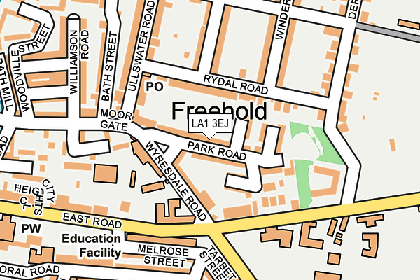 LA1 3EJ map - OS OpenMap – Local (Ordnance Survey)