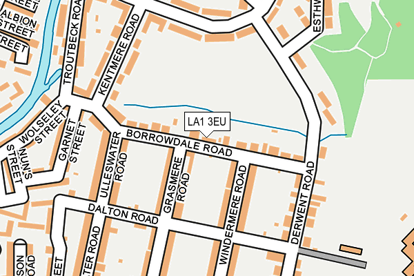 LA1 3EU map - OS OpenMap – Local (Ordnance Survey)