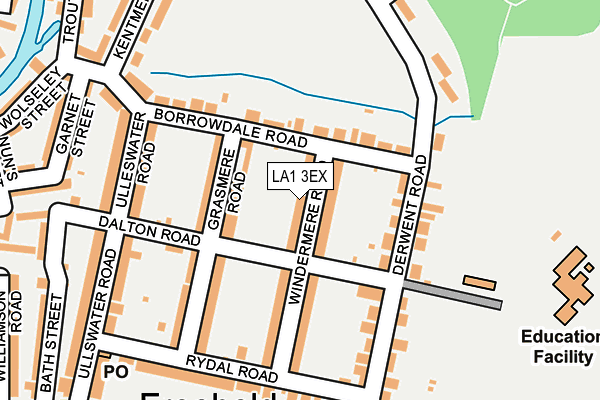 LA1 3EX map - OS OpenMap – Local (Ordnance Survey)