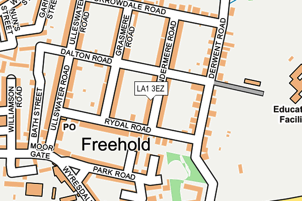 LA1 3EZ map - OS OpenMap – Local (Ordnance Survey)