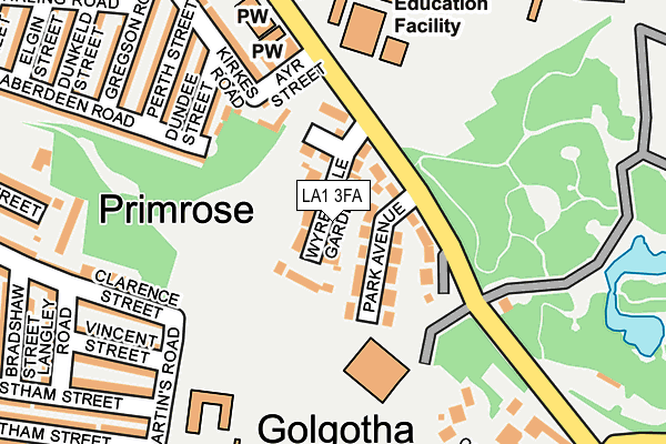 LA1 3FA map - OS OpenMap – Local (Ordnance Survey)