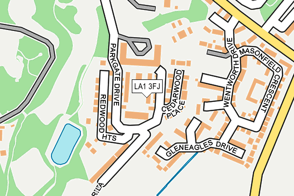 LA1 3FJ map - OS OpenMap – Local (Ordnance Survey)