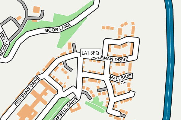 LA1 3FQ map - OS OpenMap – Local (Ordnance Survey)