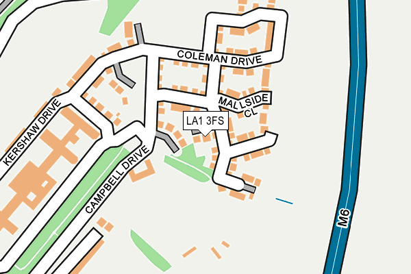 LA1 3FS map - OS OpenMap – Local (Ordnance Survey)