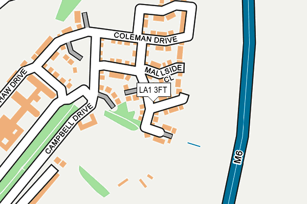 LA1 3FT map - OS OpenMap – Local (Ordnance Survey)