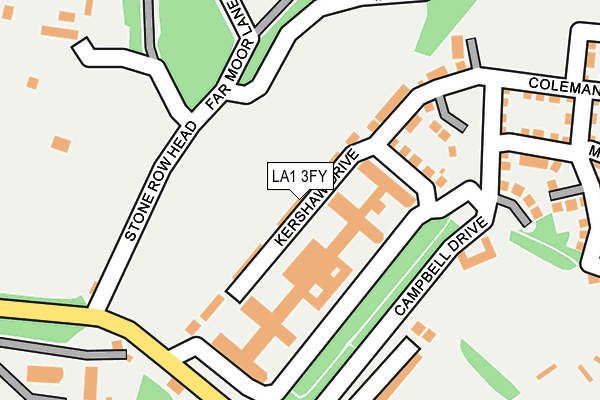 LA1 3FY map - OS OpenMap – Local (Ordnance Survey)