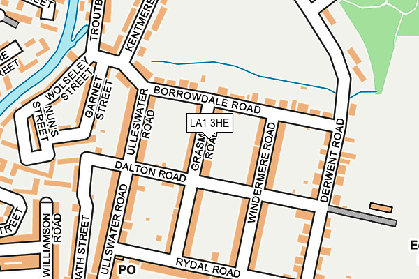 LA1 3HE map - OS OpenMap – Local (Ordnance Survey)