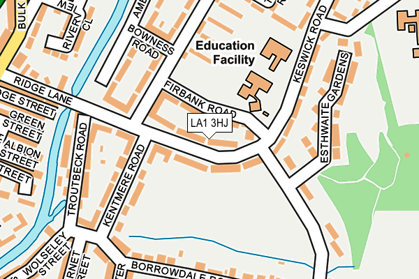 LA1 3HJ map - OS OpenMap – Local (Ordnance Survey)