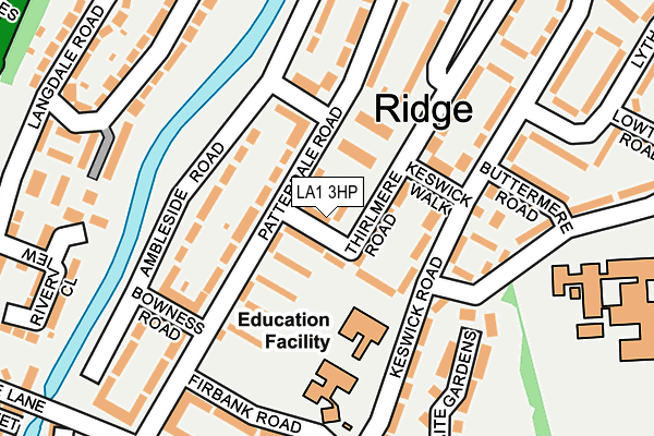 LA1 3HP map - OS OpenMap – Local (Ordnance Survey)