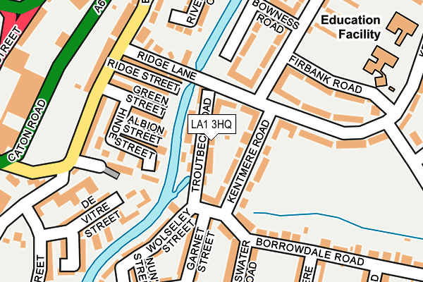 LA1 3HQ map - OS OpenMap – Local (Ordnance Survey)
