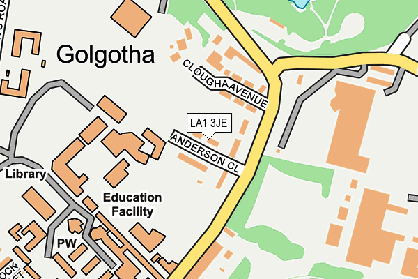 LA1 3JE map - OS OpenMap – Local (Ordnance Survey)