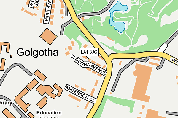 LA1 3JG map - OS OpenMap – Local (Ordnance Survey)