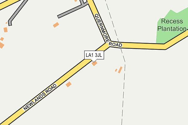 LA1 3JL map - OS OpenMap – Local (Ordnance Survey)