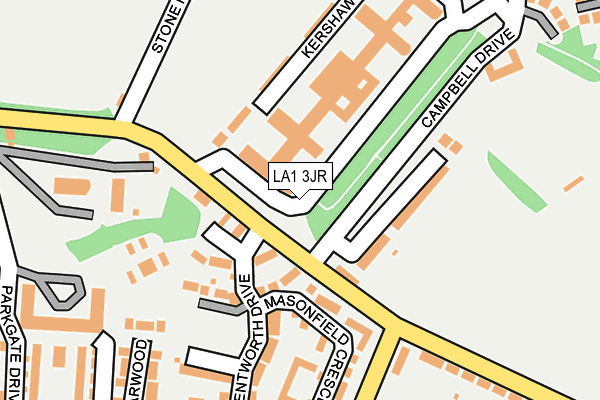 LA1 3JR map - OS OpenMap – Local (Ordnance Survey)