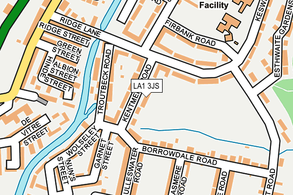 LA1 3JS map - OS OpenMap – Local (Ordnance Survey)