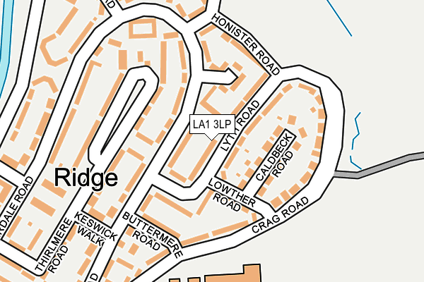 LA1 3LP map - OS OpenMap – Local (Ordnance Survey)