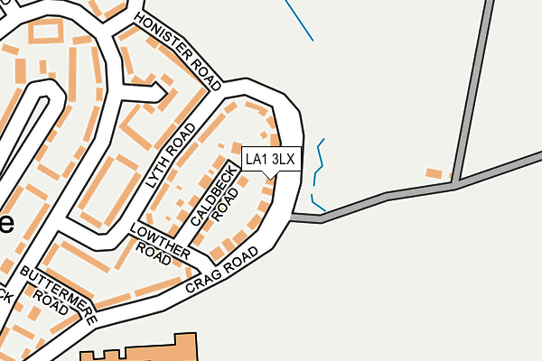 LA1 3LX map - OS OpenMap – Local (Ordnance Survey)