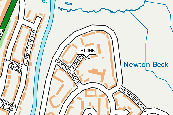 LA1 3NB map - OS OpenMap – Local (Ordnance Survey)