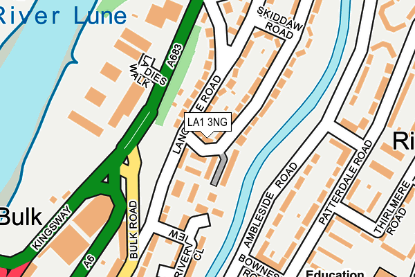 LA1 3NG map - OS OpenMap – Local (Ordnance Survey)