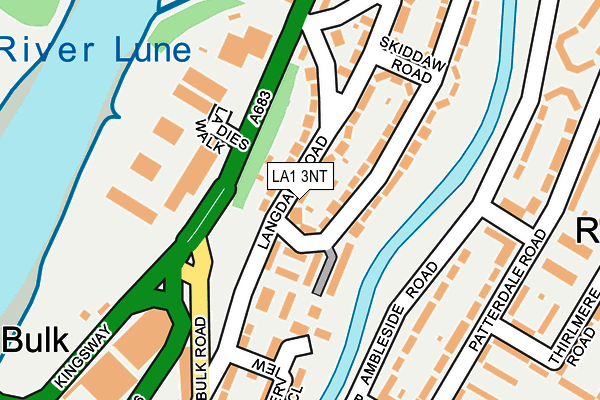 LA1 3NT map - OS OpenMap – Local (Ordnance Survey)