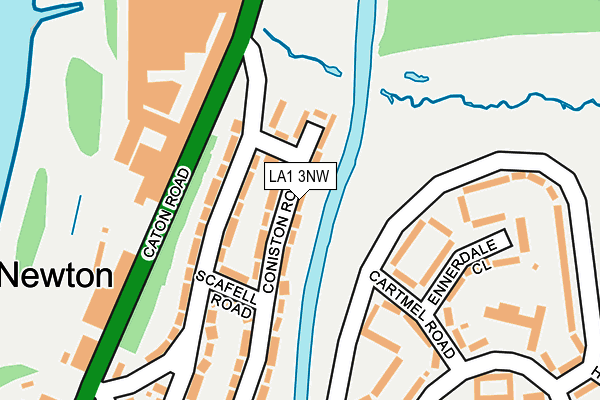 LA1 3NW map - OS OpenMap – Local (Ordnance Survey)