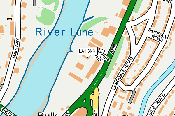 LA1 3NX map - OS OpenMap – Local (Ordnance Survey)