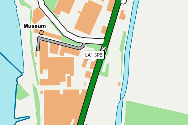 LA1 3PB map - OS OpenMap – Local (Ordnance Survey)