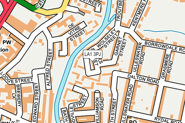 LA1 3PJ map - OS OpenMap – Local (Ordnance Survey)