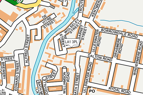 LA1 3PL map - OS OpenMap – Local (Ordnance Survey)