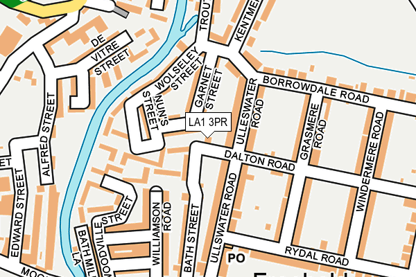 LA1 3PR map - OS OpenMap – Local (Ordnance Survey)