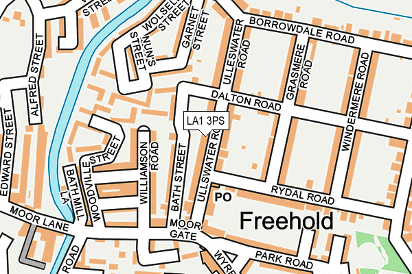 LA1 3PS map - OS OpenMap – Local (Ordnance Survey)