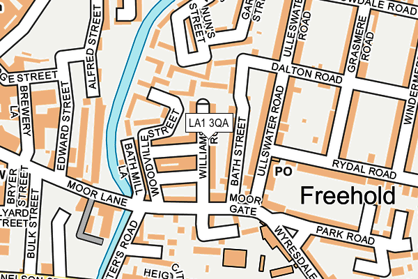 LA1 3QA map - OS OpenMap – Local (Ordnance Survey)