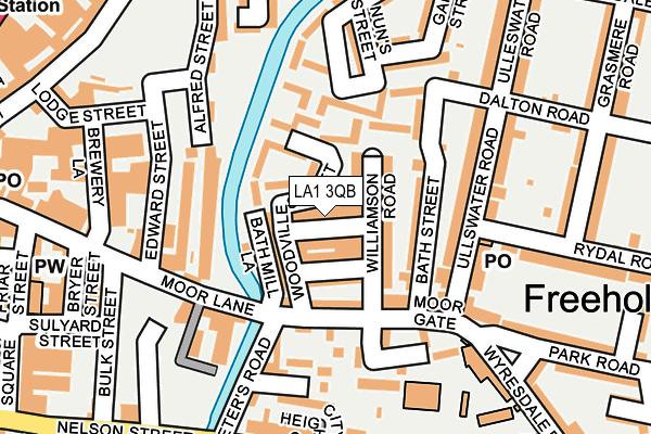 LA1 3QB map - OS OpenMap – Local (Ordnance Survey)