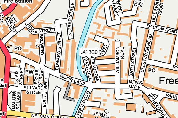 LA1 3QD map - OS OpenMap – Local (Ordnance Survey)