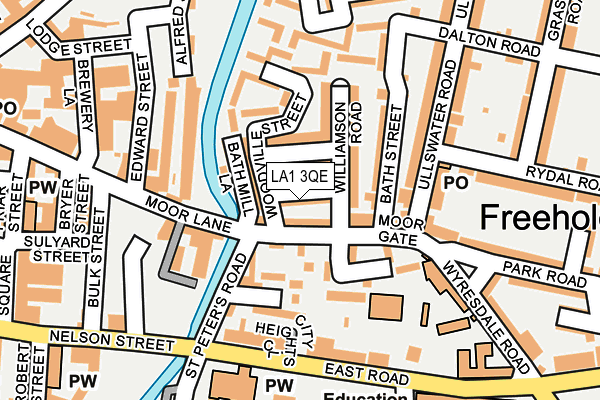 LA1 3QE map - OS OpenMap – Local (Ordnance Survey)