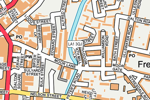 LA1 3QJ map - OS OpenMap – Local (Ordnance Survey)