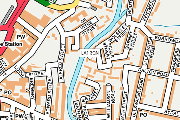 LA1 3QN map - OS OpenMap – Local (Ordnance Survey)