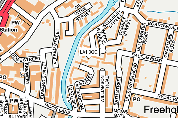 LA1 3QQ map - OS OpenMap – Local (Ordnance Survey)