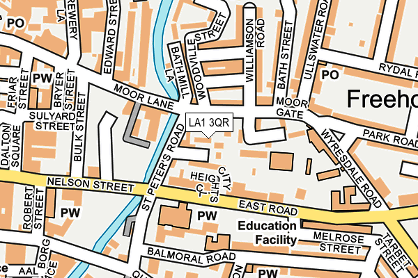 LA1 3QR map - OS OpenMap – Local (Ordnance Survey)