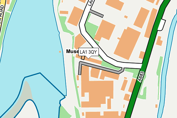 LA1 3QY map - OS OpenMap – Local (Ordnance Survey)