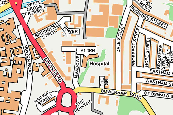LA1 3RH map - OS OpenMap – Local (Ordnance Survey)