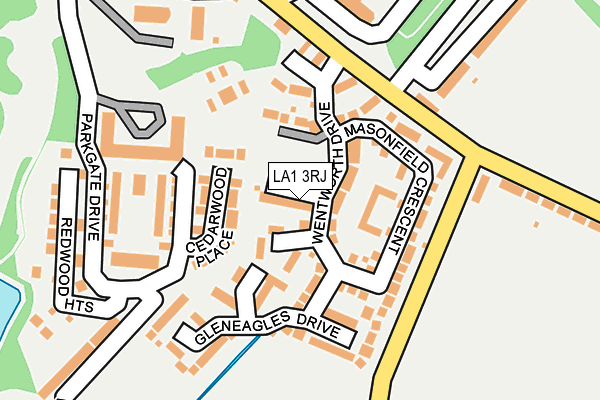 LA1 3RJ map - OS OpenMap – Local (Ordnance Survey)